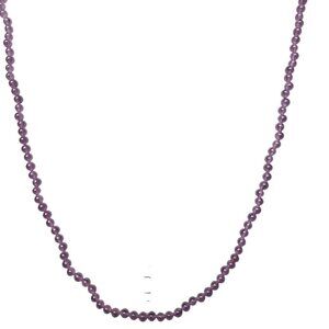 Amethyst Beaded Necklace Purple Womens Costume Jewelry